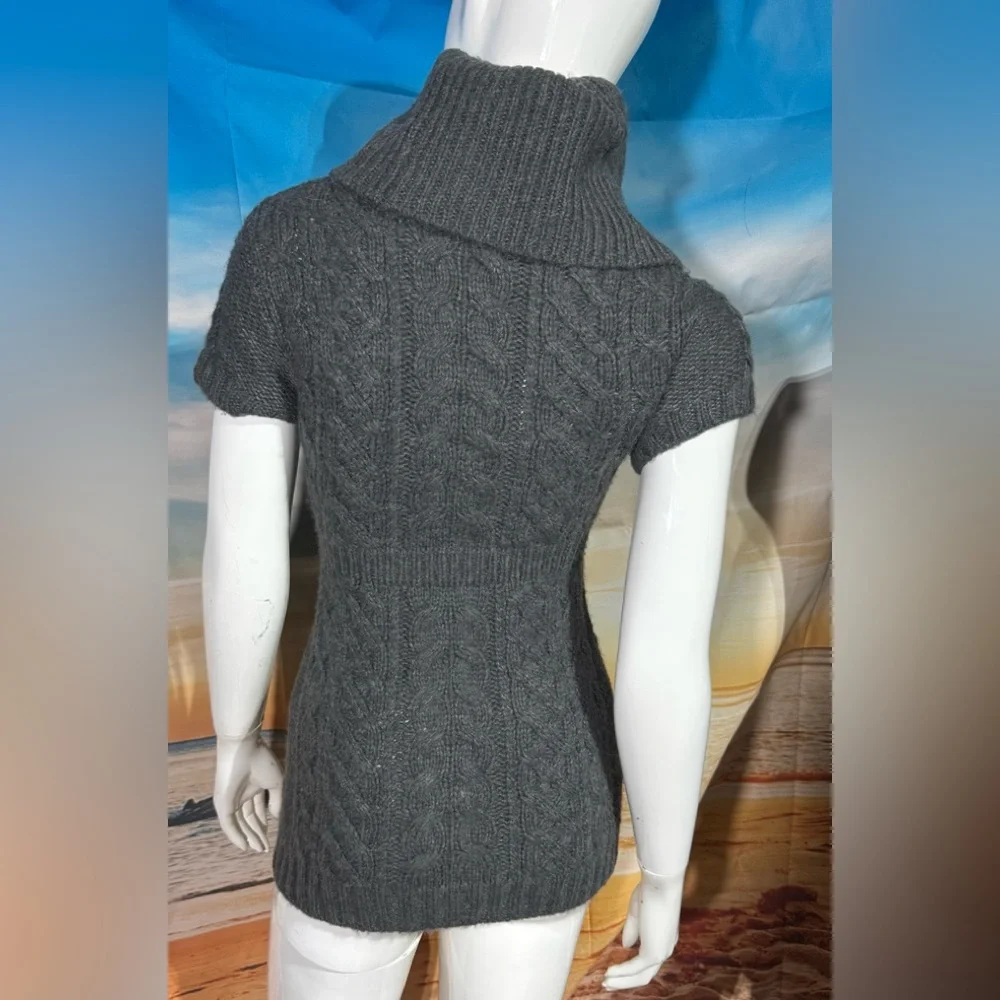 BCBGMAXAZRIA cable knit wool blend sweater